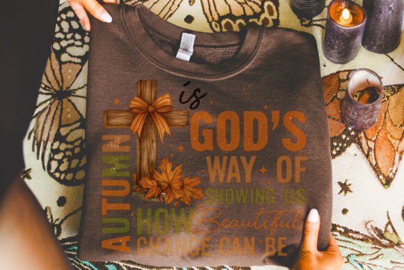 Autumn Religious PNG: Fall Christian PNG for T-Shirt Designs
