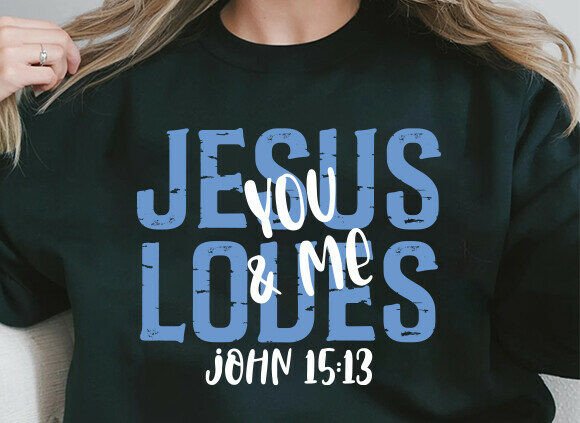 Bible Verse SVG, Jesus Loves You PNG — T-Shirt Designs