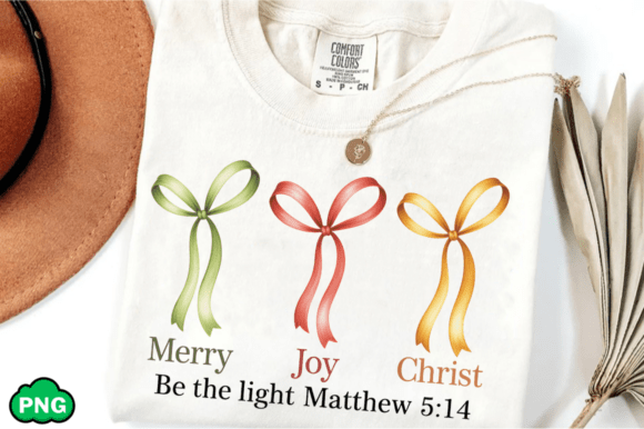 Coquette Christmas Bow PNG, Jesus PNG for T-Shirt Designs