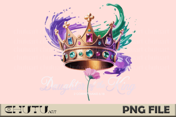 Crown Glory PNG – Christian Queen Art for T-Shirt Designs