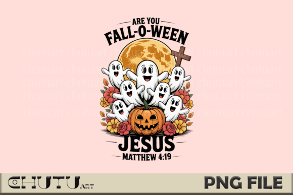 Fall-O-Ween Jesus PNG Halloween T-Shirt Designs