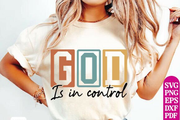 GOD is in Control Svg Png, Christian