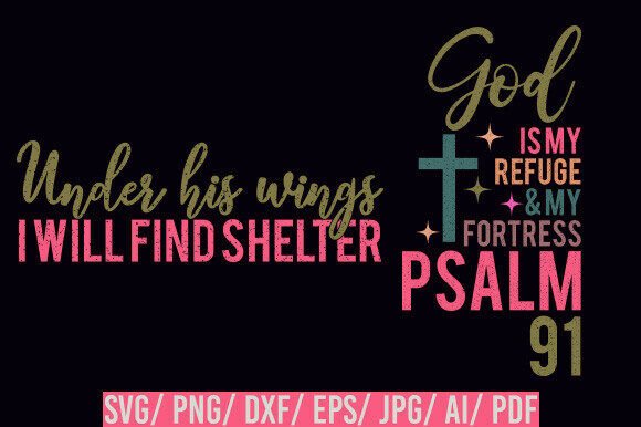 God is My Refuge SVG: Christian T-Shirt Designs