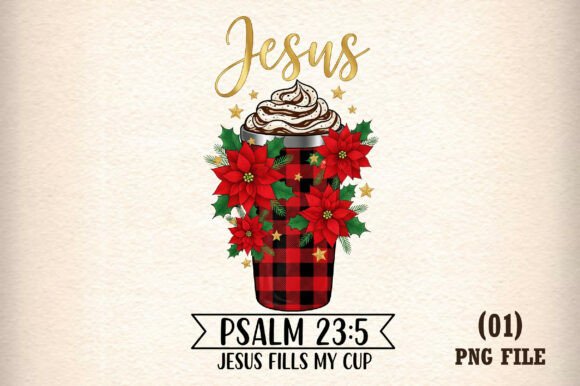 Jesus Fills My Cup – Clean, Calm, Craft-Ready