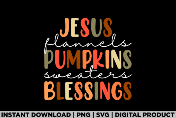 Jesus Flannels Pumpkins Sweater Blessing T-Shirt Designs