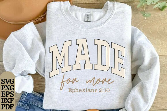 Made for More Floral Trendy Christian T-Shirt Designs