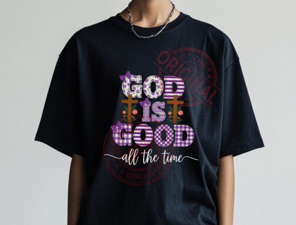 Preppy Boho Christian PNG: “God Is Good” T-Shirt Designs