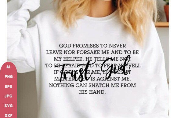 Trust God SVG: Christian Design for T-Shirt Designs & Content